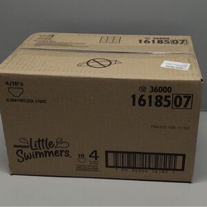 Huggies Little Swimmers Swim Diapers Size 4 (72 ct total) NEW IN BOX